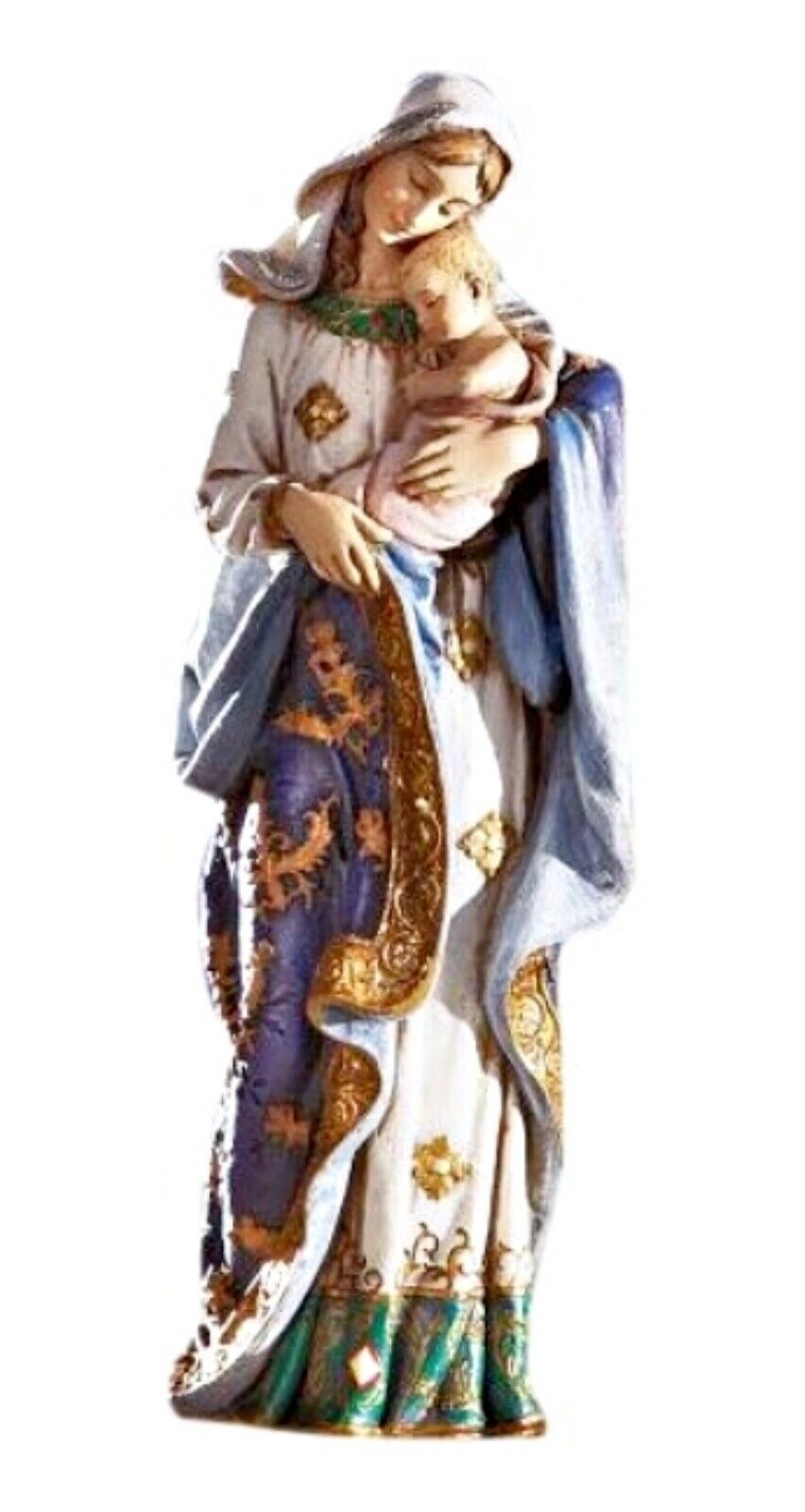Adoring Madonna and Child Standing Resin Statue for Home D?cor, 7 1/8 In