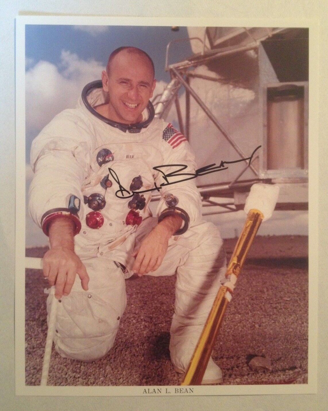 Astronaut Alan Bean Autographed Official NASA Mission Photograph