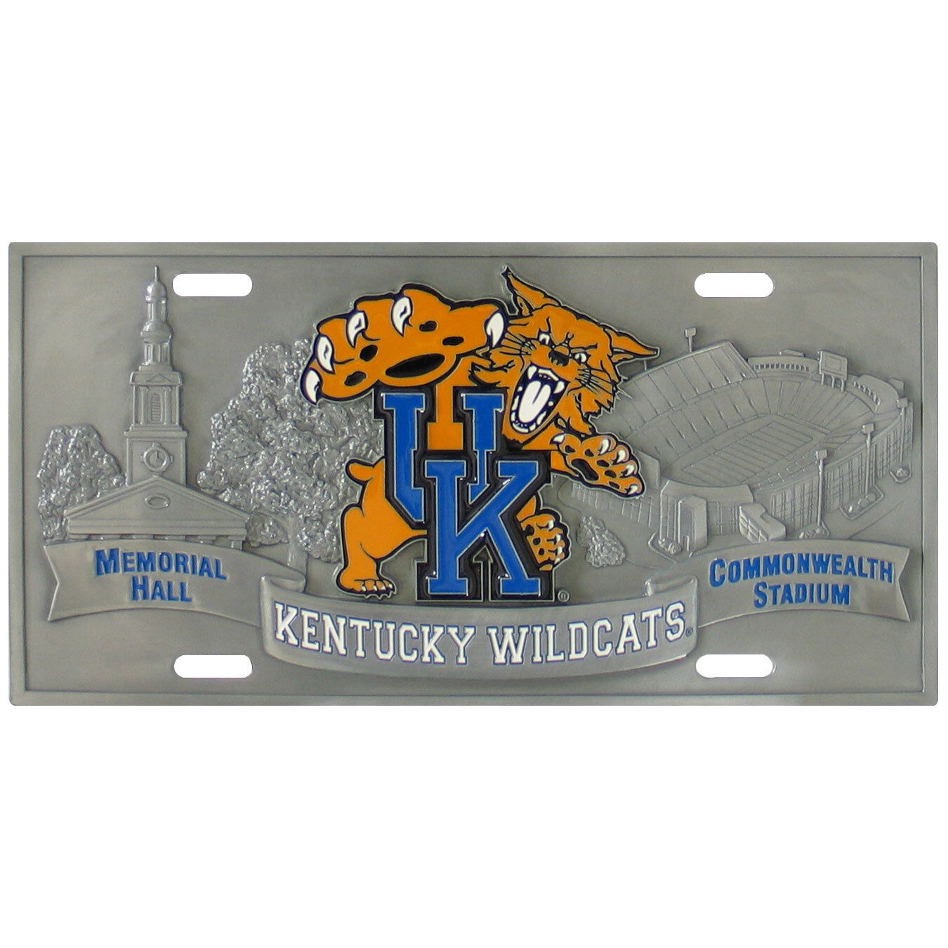 kentucky wildcats college football steel car tag license plate 
