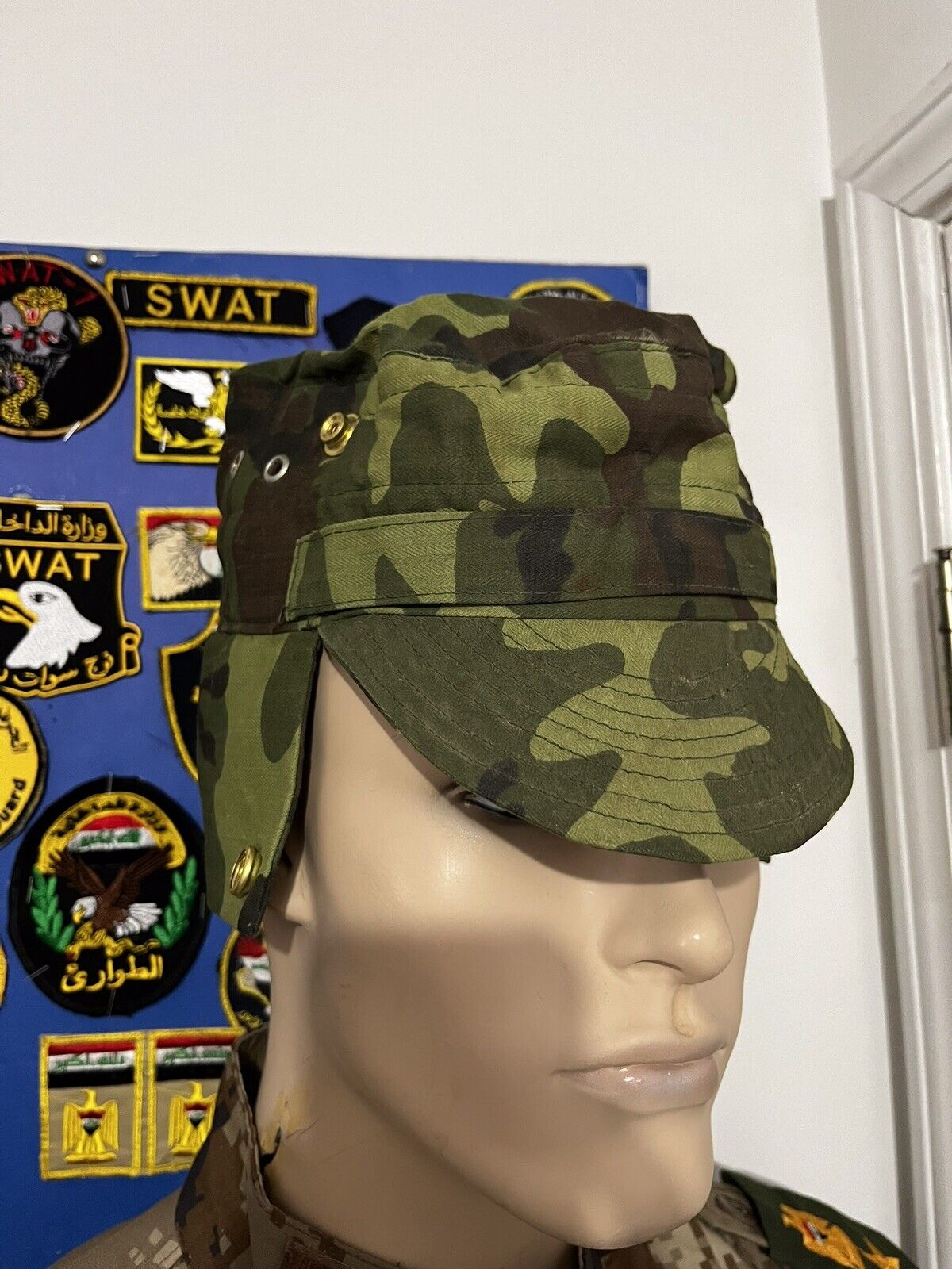 Iraq-Vintage Iraqi Popular Army Baghdad Camouflage Cap, Romanian Made, Rare