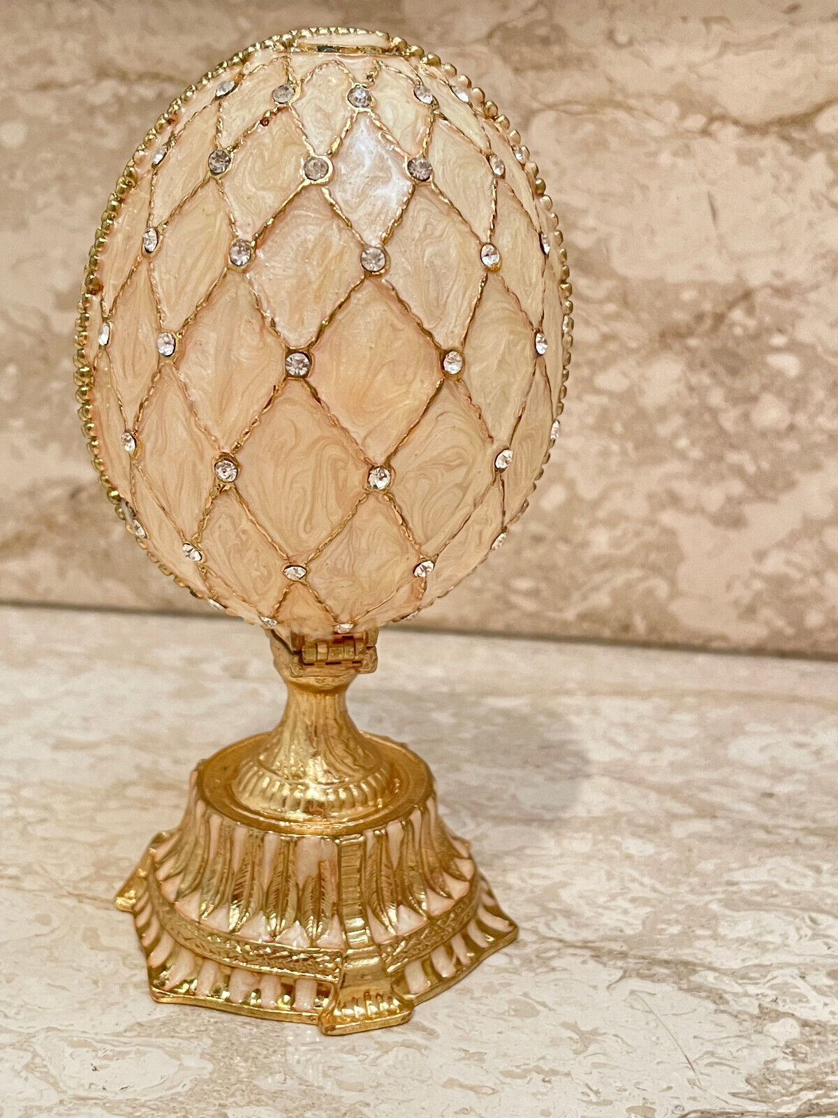 Faberge Eggs Imperial Royal Faberge egg JewelryBox Handmade 333AustrianCrystal