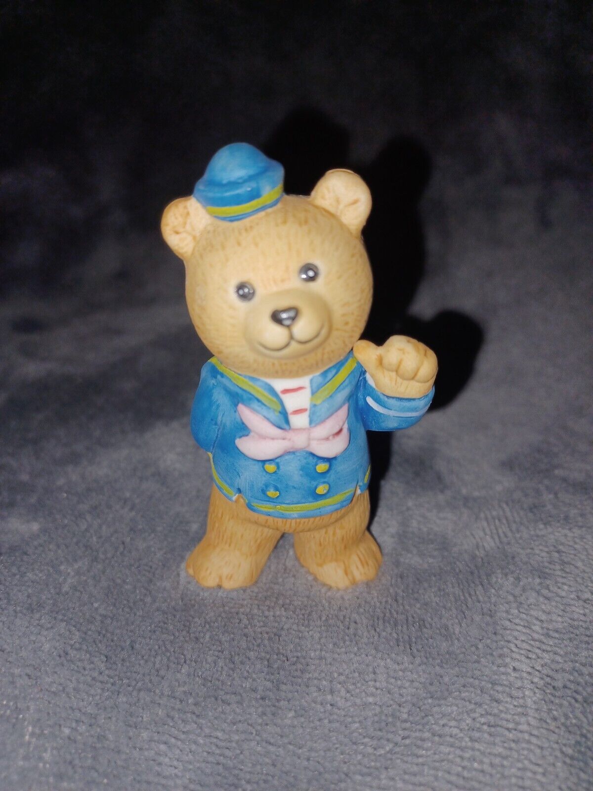 Genuine Porcelain Bisque Sailor Bear, Korea, BC Bronson Teddy Bear Figurine
