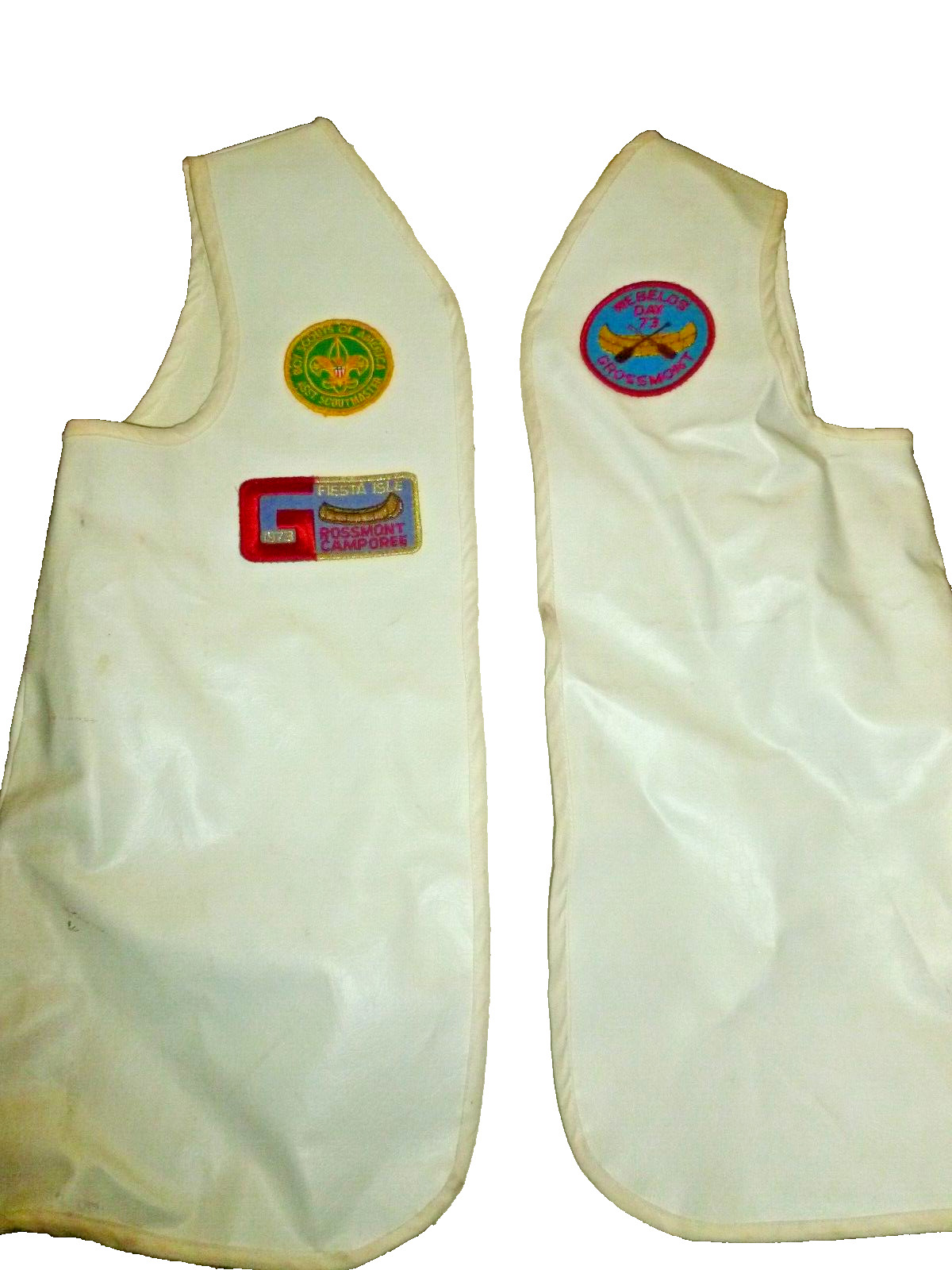 Boy Scouts Webelos  Vest Vinyl Adult sz M Medium 1970s 7 RARE PATCHES