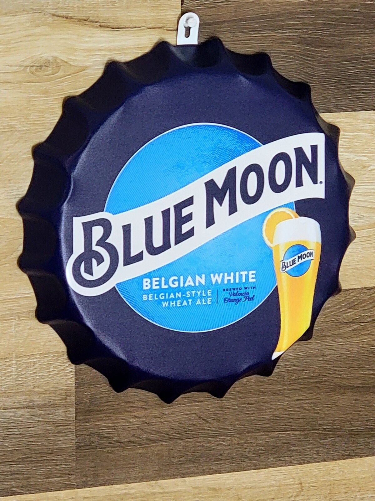 Blue Moon Belgian White Beer Bottle Cap Tin Sign Man cave Bar Decor Metal Sign