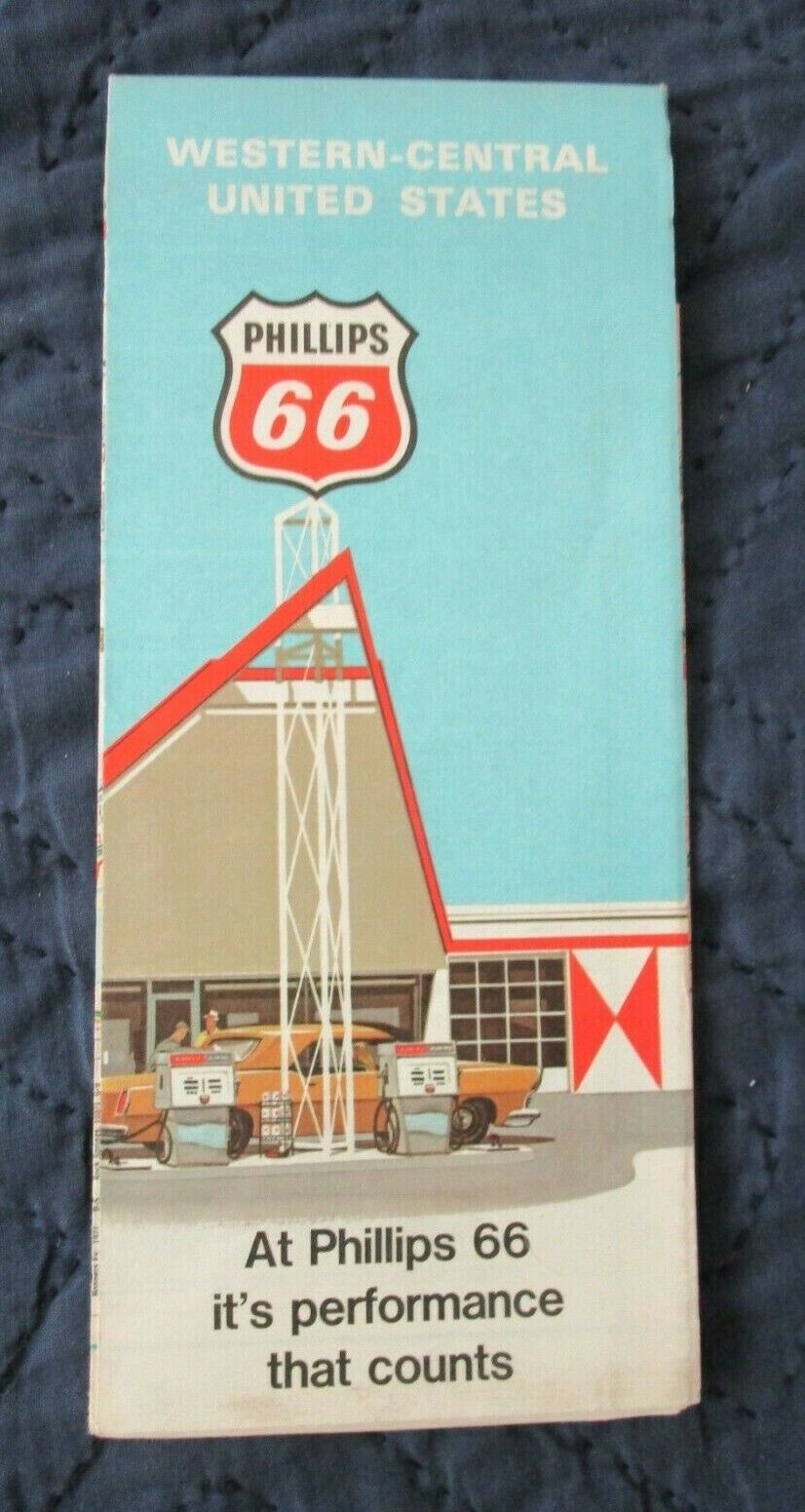 1971  PHILLIPS 66   WESTERN - CENTRAL UNITED STATES  MAP