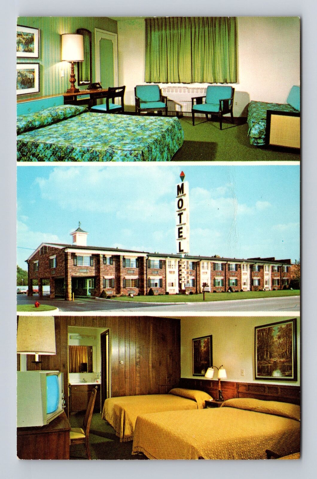 Southfield MI-Michigan, The Telegraph House Motel, Advertise, Vintage Postcard