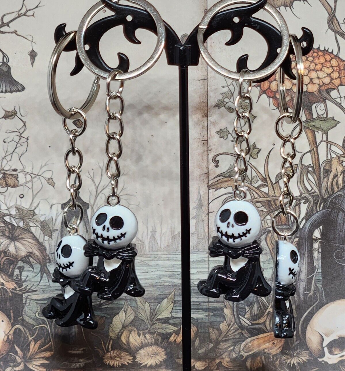 Halloween Nightmare Before Christmas Jack Skeleton Keychain 