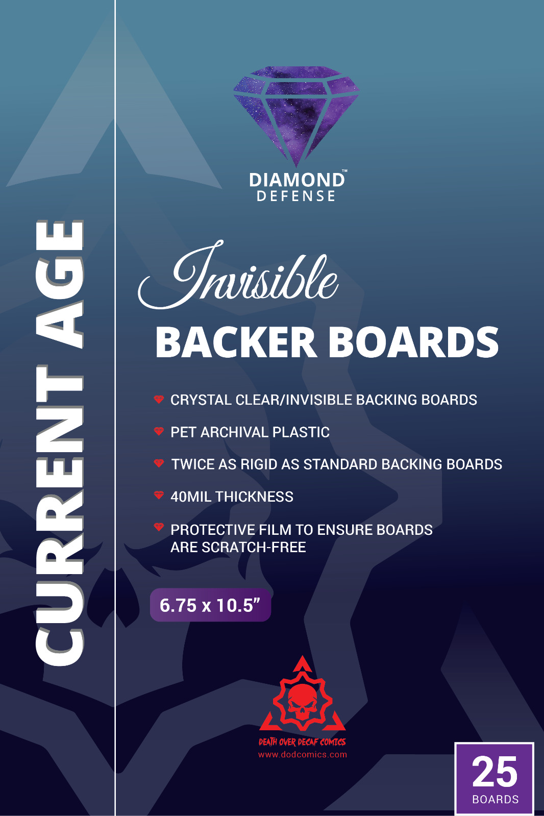 Crystal CLEAR COMIC BACKER BOARDS, Diamond Defense CURRENT AND SILVER AGE