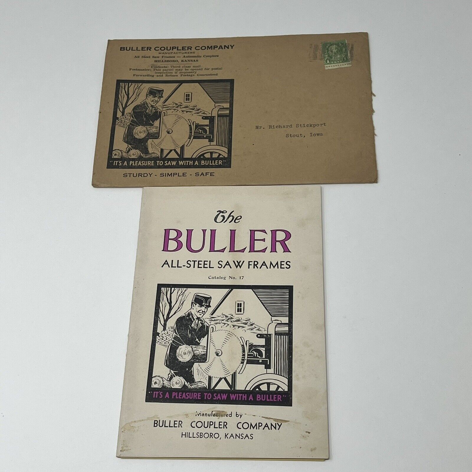 1917 The Buller Coupler Company All Steel Saw Frames Catalog 17 Logging Brochure