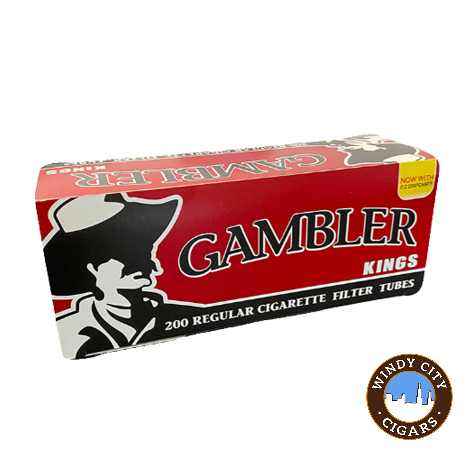 Gambler Red King Cigarette 200ct Tubes - 5 Boxes