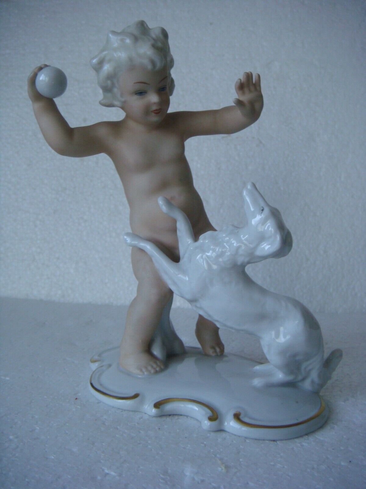  RRR RARE Antique Vintage Germany Schau Bach Kunst Porcelain Figurine