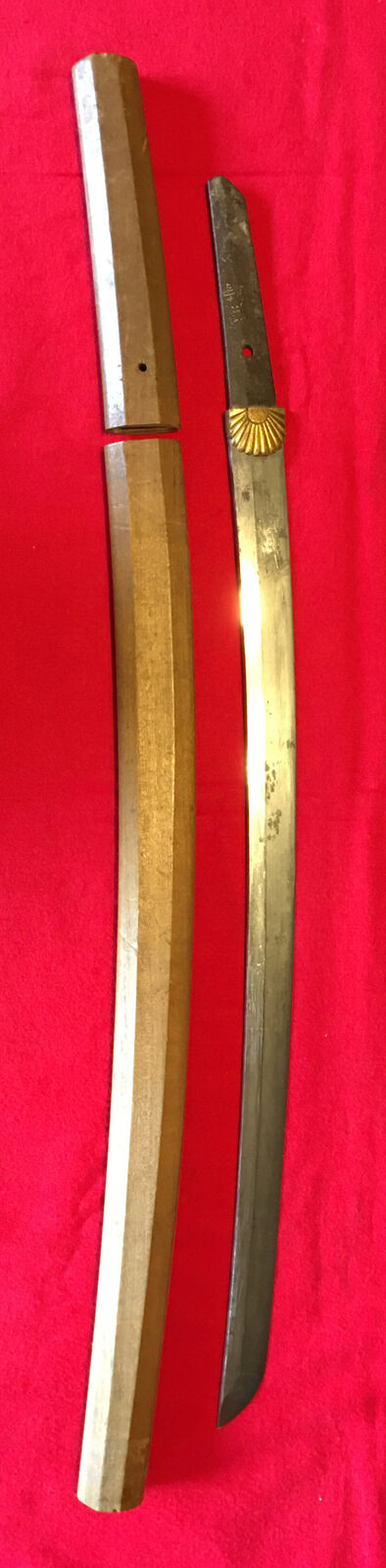 Edo era, Kanekiyo signed, Japanese Wakizashi sword, Shirasaya, Habaki