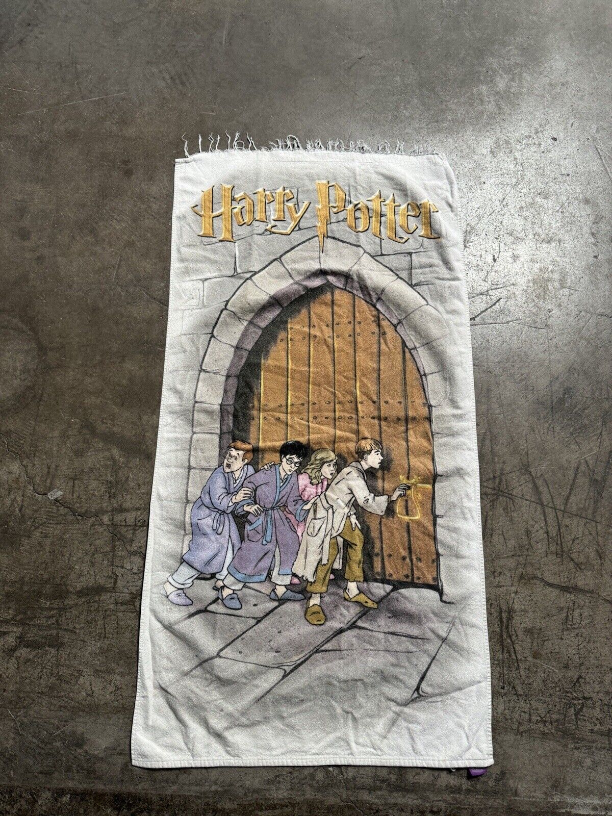 Vintage 2001 Harry Potter Beach Towel  Cartoon Animated