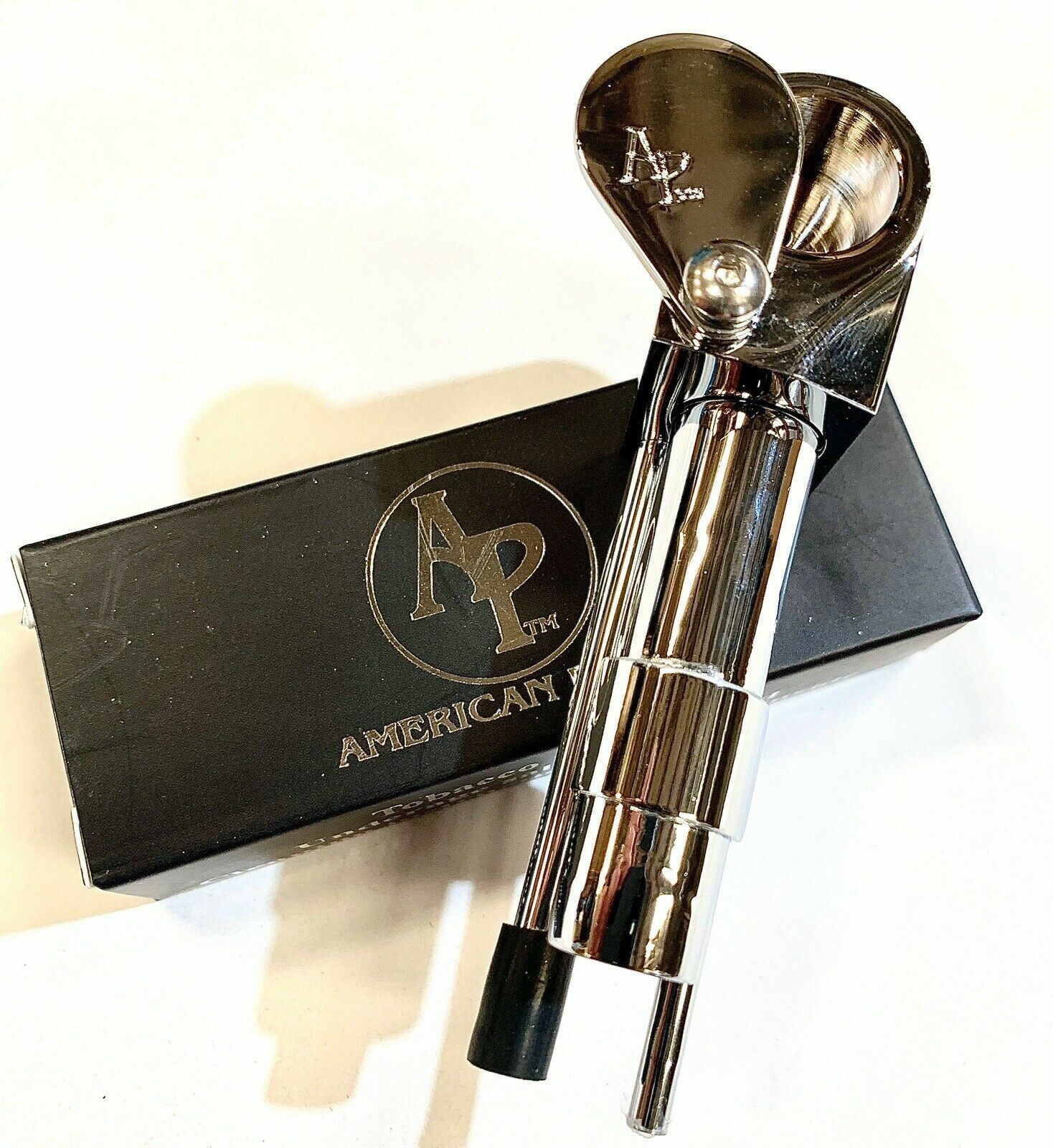 ORIGINAL AMERICANPIPES(tm)TRAVELLER(tm)DELUXE  TYPE CHROME PLATED  SOLID  BRASS