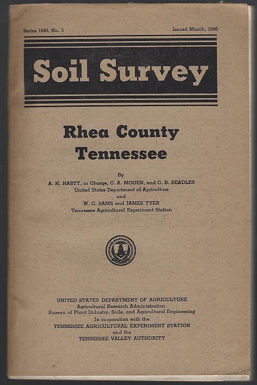 Soil Survey, Rhea County Tennessee March 1948 Maps Department Agriculture