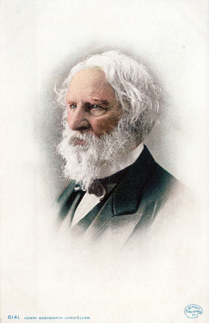 Henry Wadsworth Longfellow Postcard - American Poet
