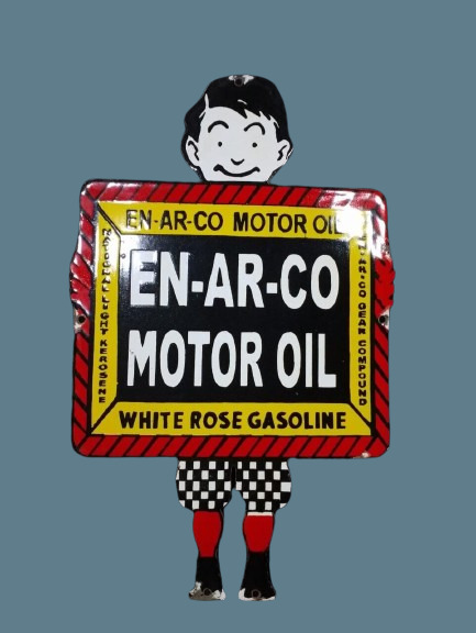 Porcelain EN.AR.CO Motor Oil Enamel Metal Sign Size 36 Inches