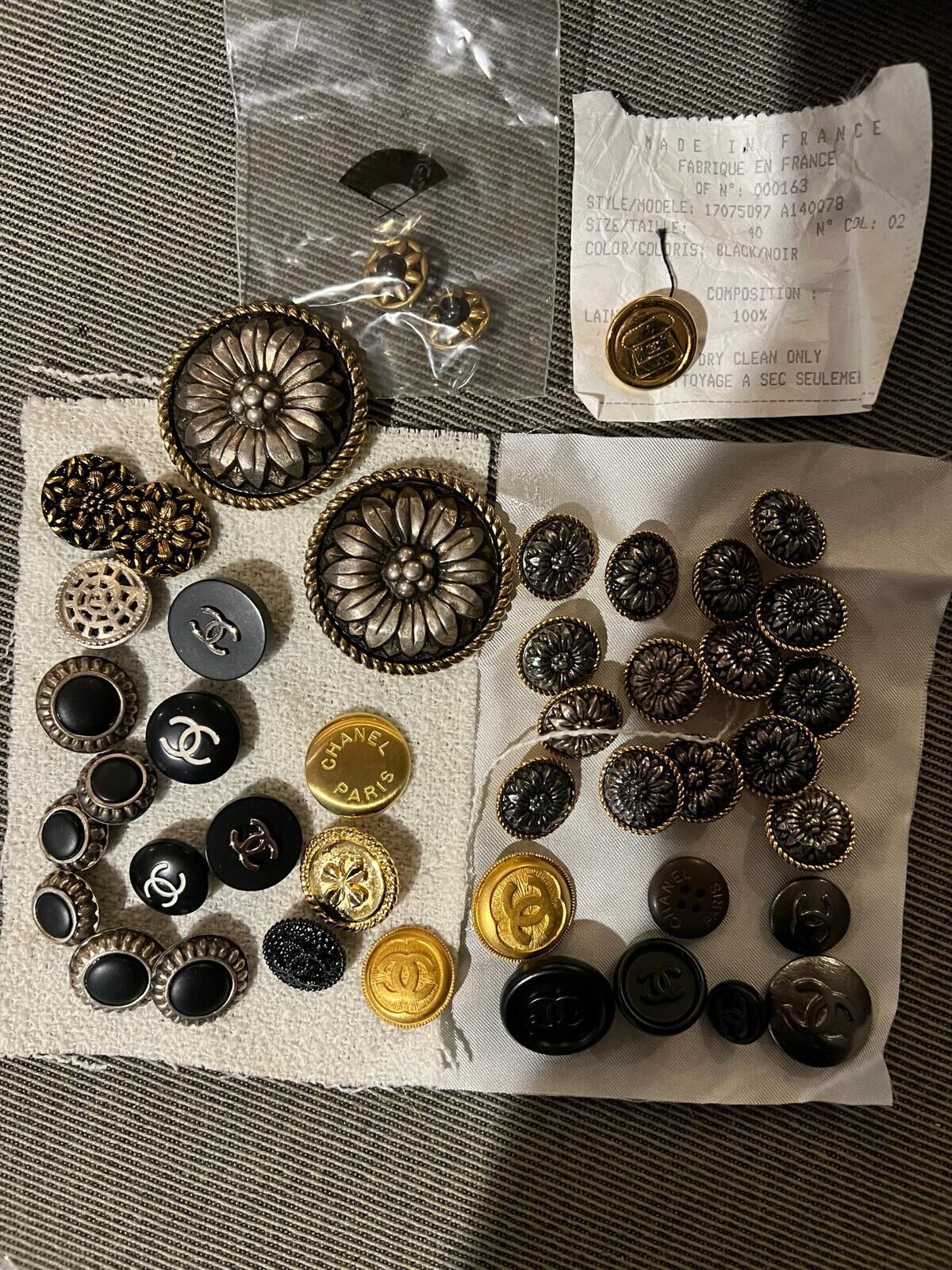 Lot Of Authentic Vintage Chanel And Lagerfeld Buttons