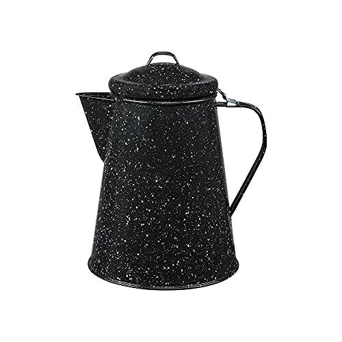 3 Qt Enamelware Coffee Boiler speckled Black 12 Cups Capacity Ideal For Campin