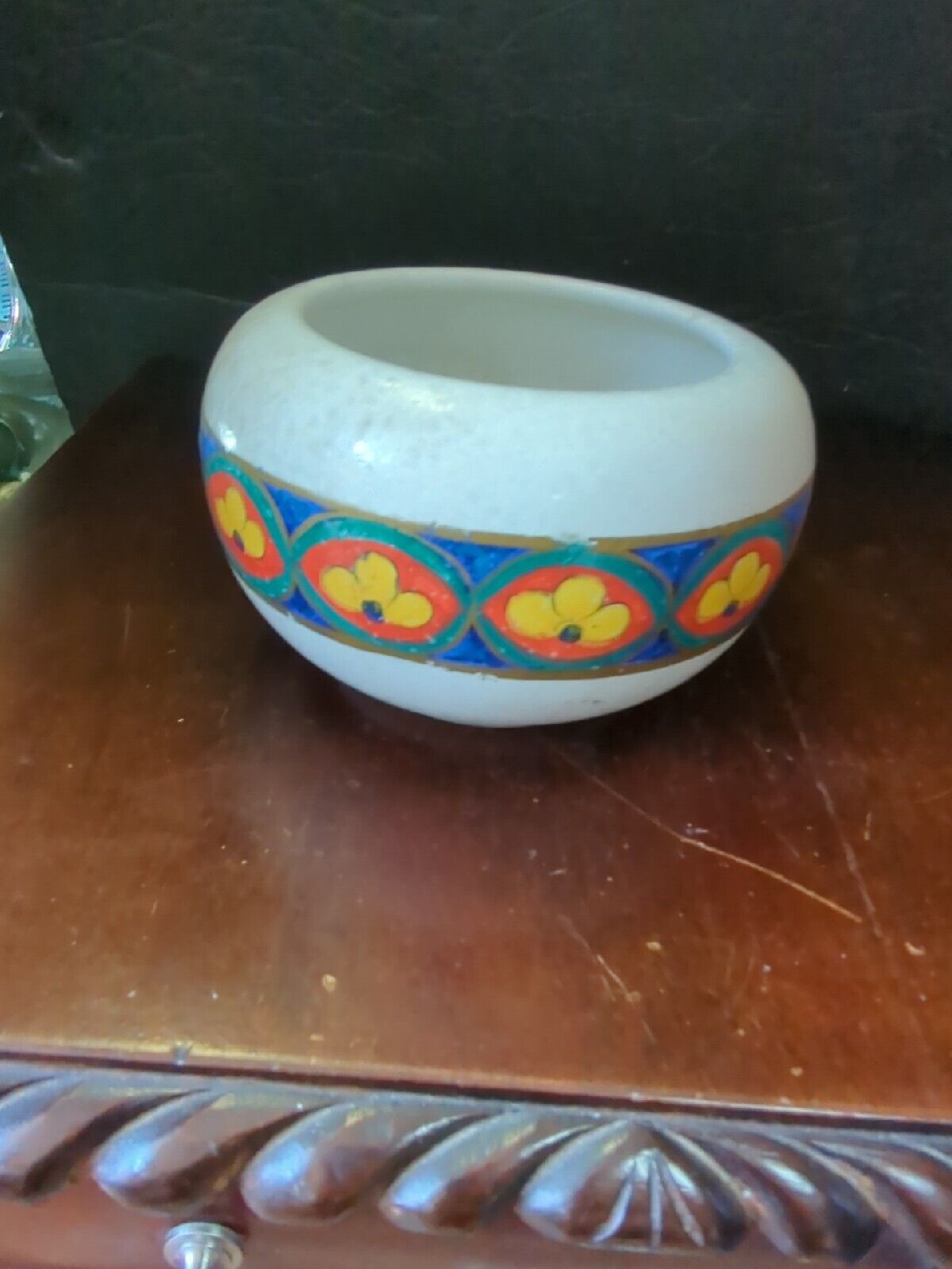 Vintage Italian Deruta Hand Painted Vase Planter Flower Pot