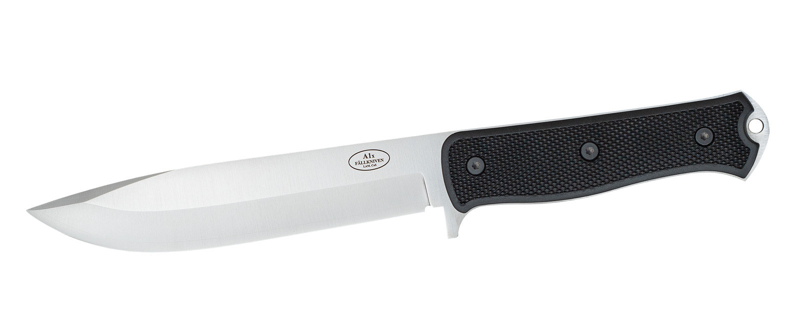 Fallkniven A1X X Series Fixed Blade Knife Black Handle Plain Satin CoS Blade