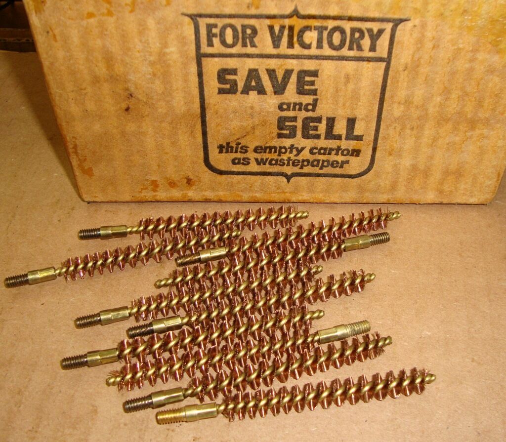 5ea .30 Cal Unissued NOS WW2 USGI Brass Bore Cleaning Brushes for M1 Garand 1903