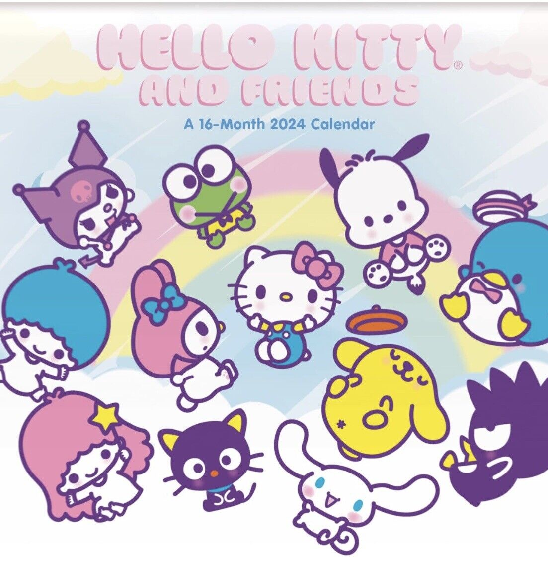 Hello Kitty and Friends 2024 Yearly Calendar 16 Month Calendar SEALED NEW
