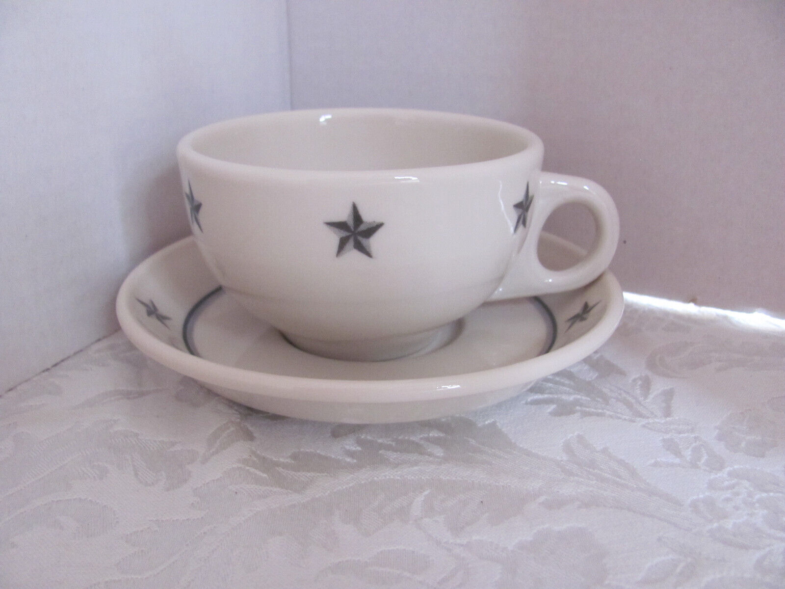 Lamberton Sterling UNITED STATES LINES Gray Star-USA-Cup & Saucer(s)-6 Avail