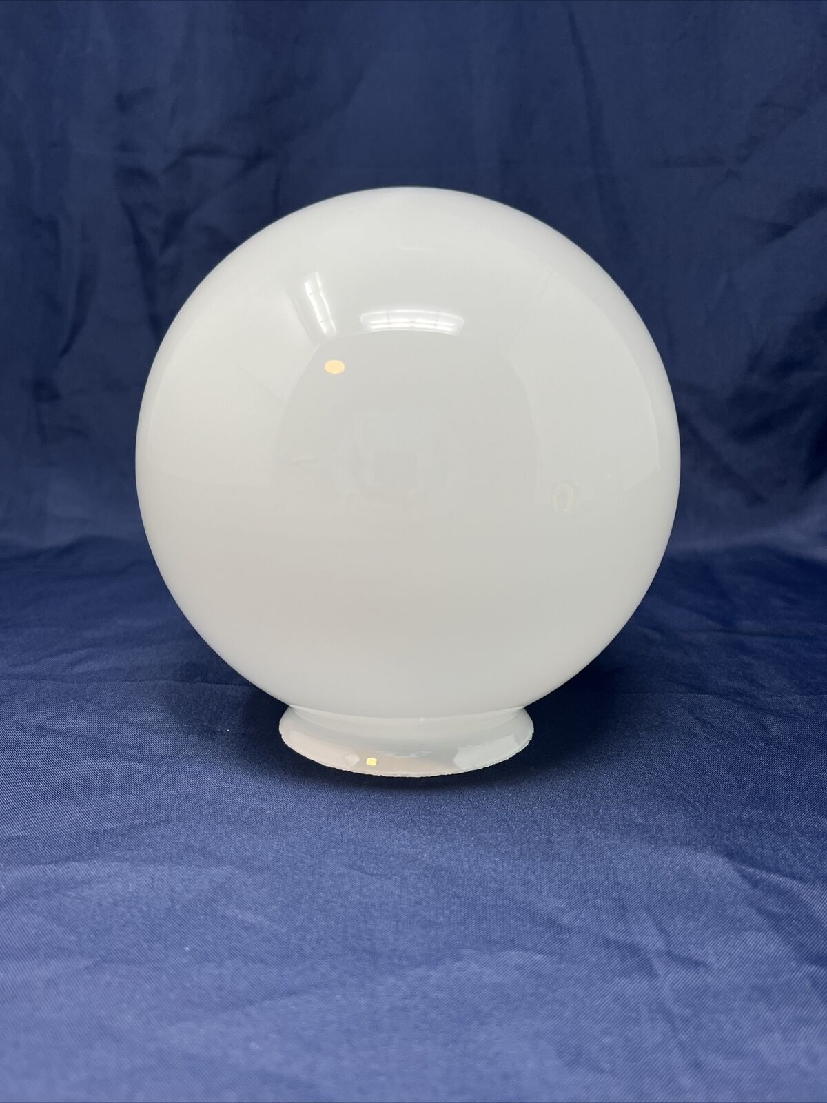 Antique Vintage Cased Glass White Globe Light Shade 3\
