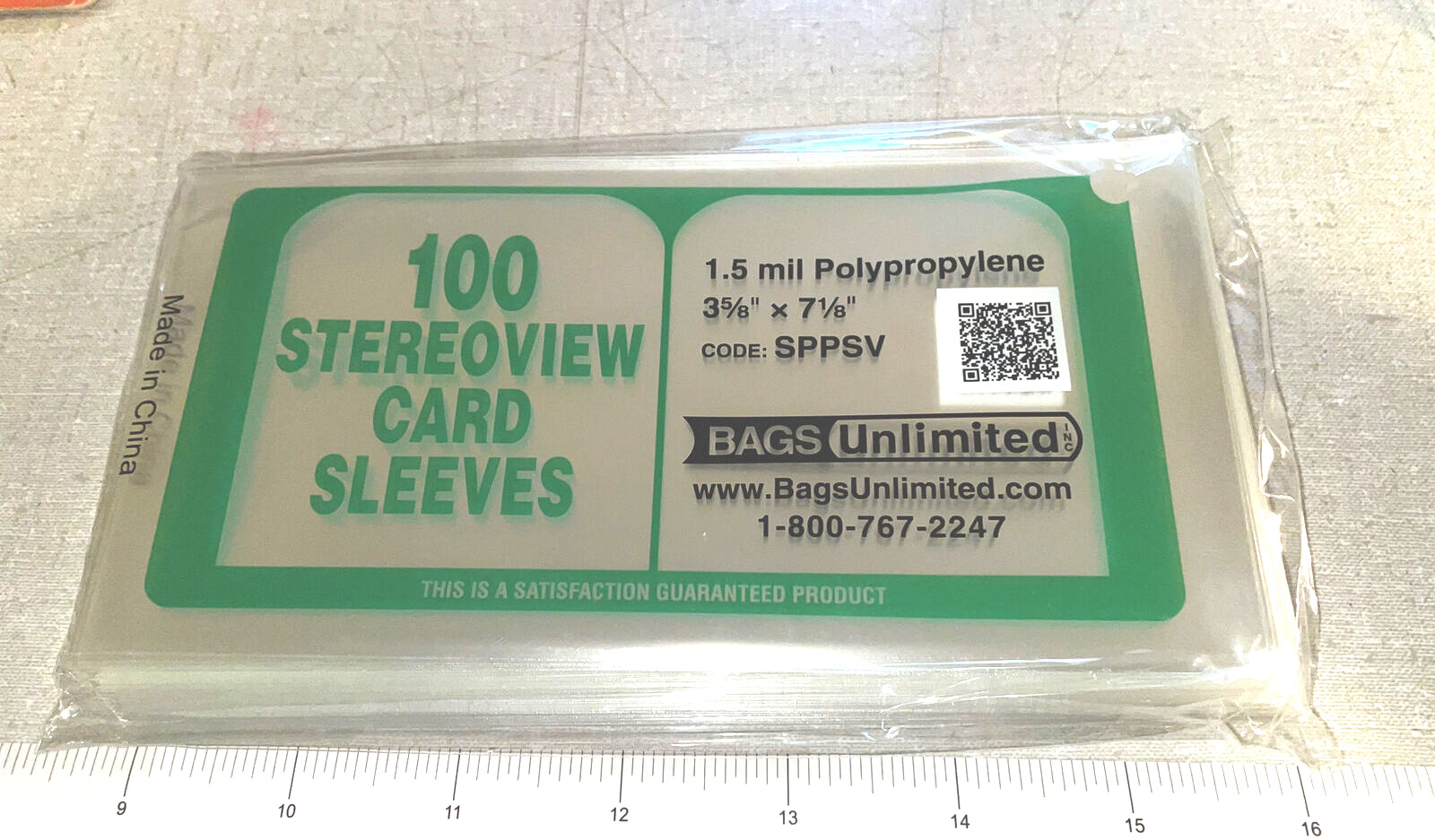 100 Polypro STEREOVIEW Card Archival Protective Sleeves 1.5 mil FREE US SHIPPING