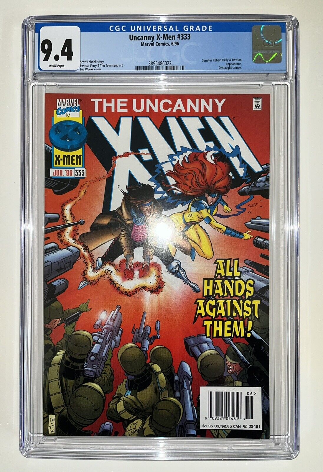Uncanny X-Men #333 CGC 9.4 Newsstand 1996 - Bastion 1st Appearance
