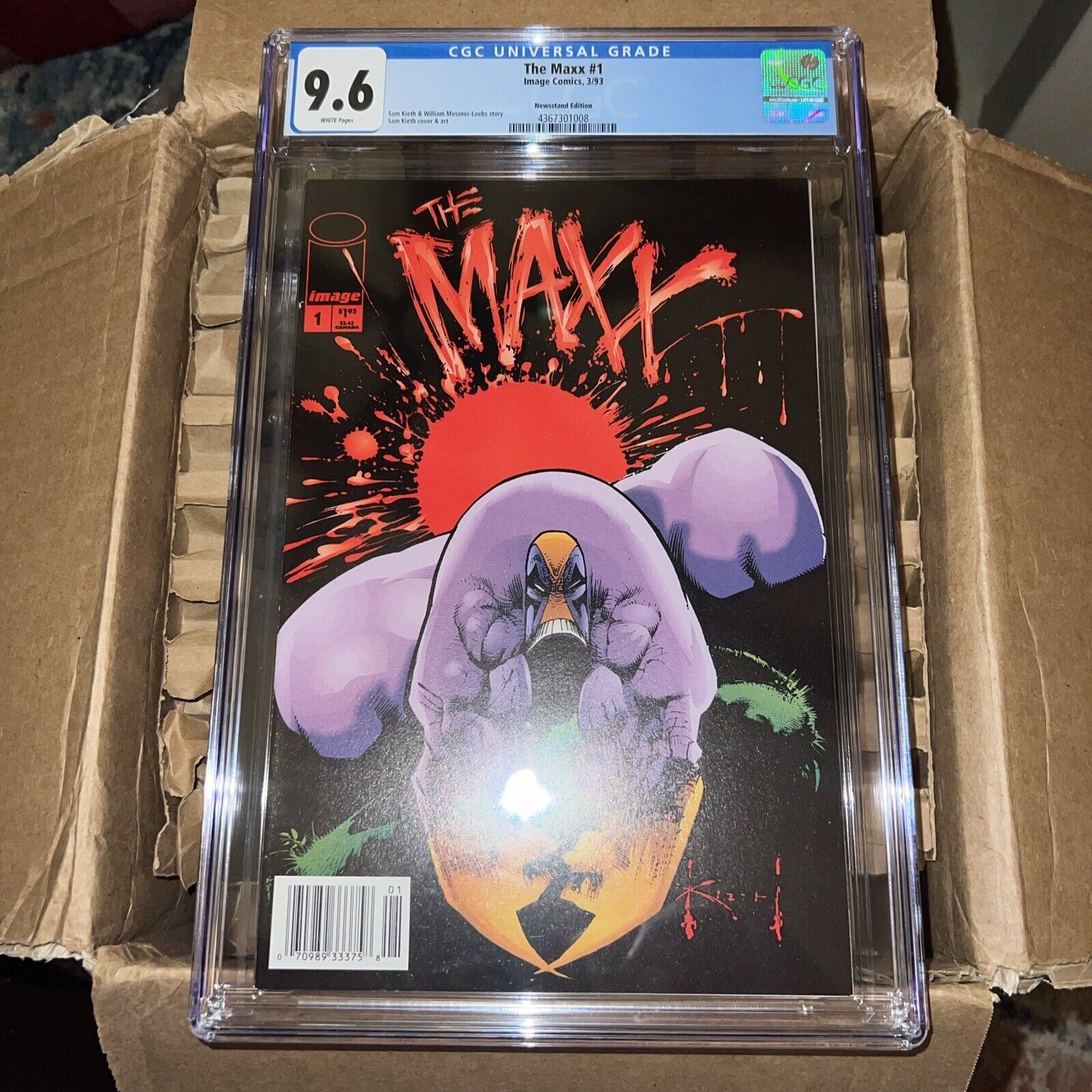 The Maxx #1 (1993) NEWSSTAND VARIANT CGC 9.6 Very Rare White Pages ID