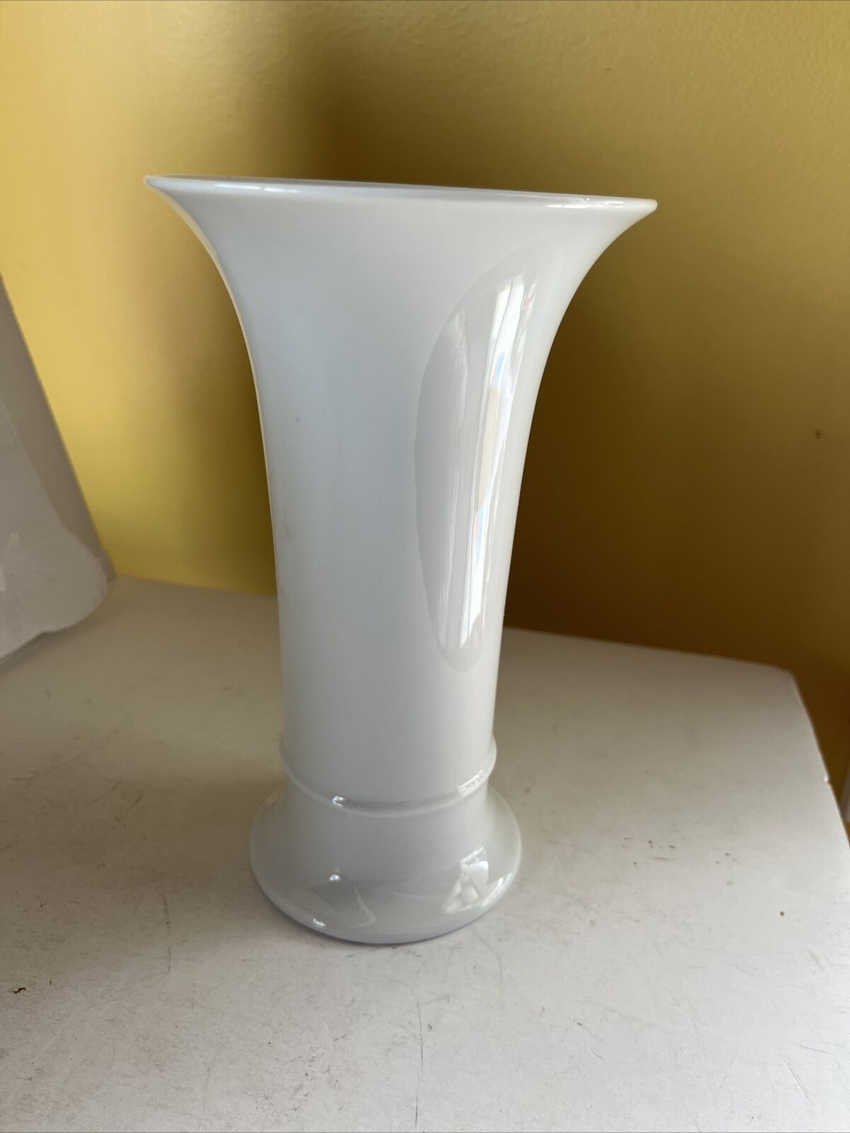 MCM AK Kaiser White Porcelain Vase W. Germany Vintage