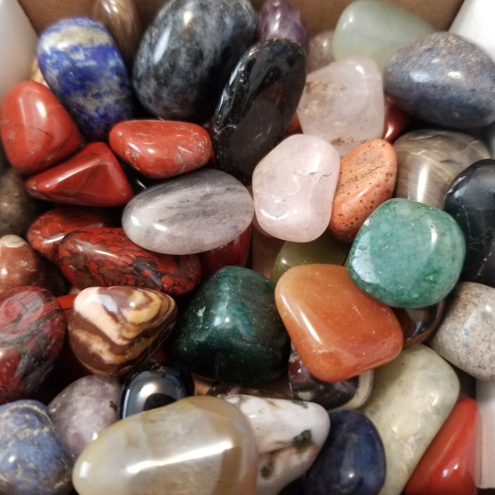 1/4lb Tumbled Natural colorful mixed Gemstones Rock Collection