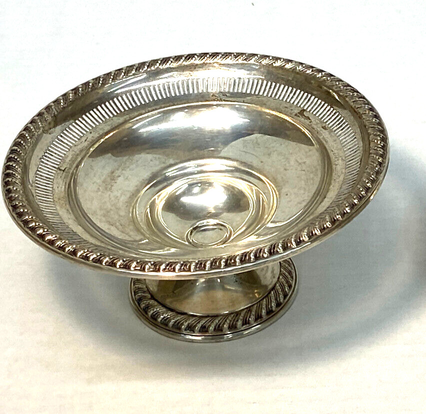 Vintage Rogers 1940 Sterling Compote W/Weighted Reinforced Base *6+ Ounce
