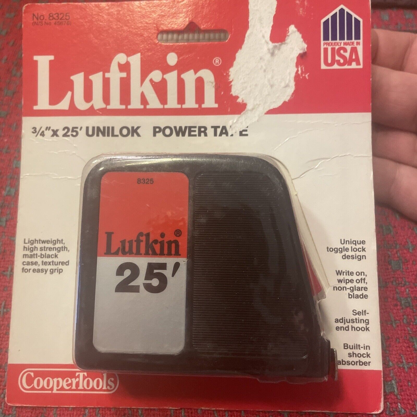 Vintage Lufkin 25ft Tape Measure New , Lock & Release 🇺🇸 USA NOS