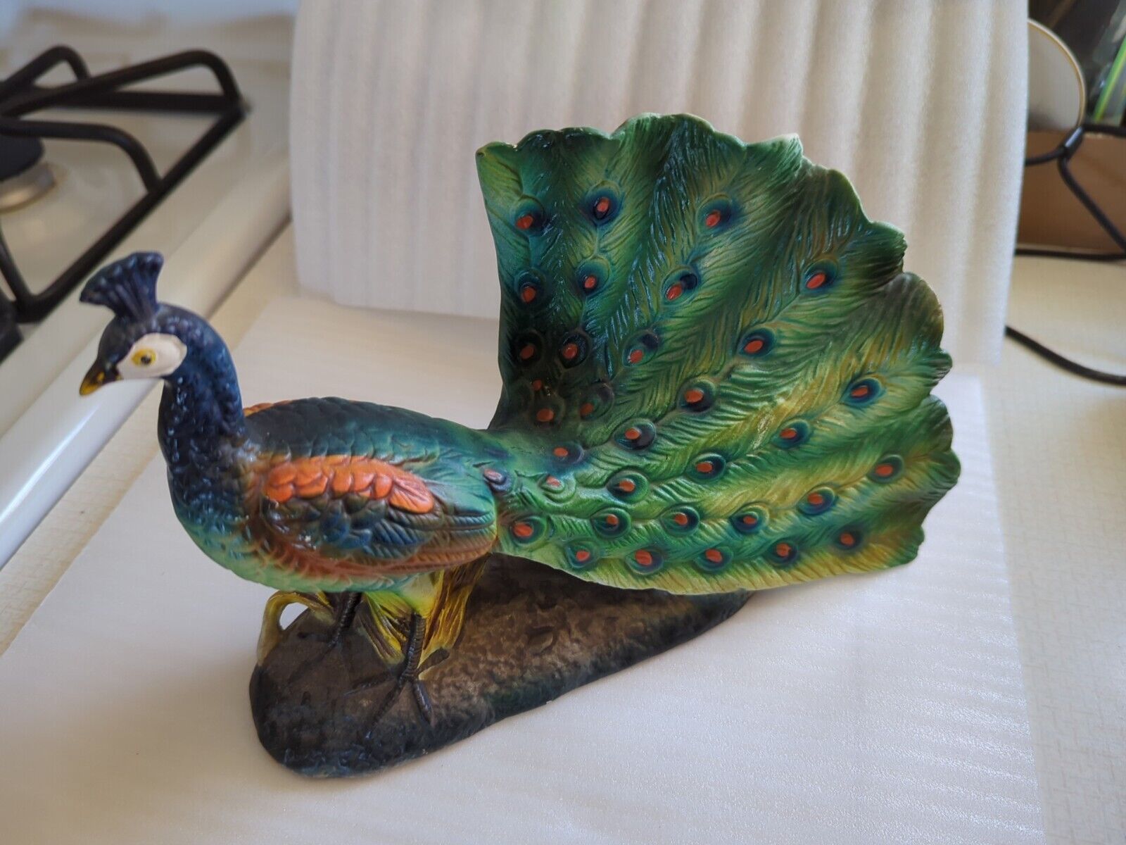 Vintage Artmark Peacock Bird Figurine Made in Japan #1