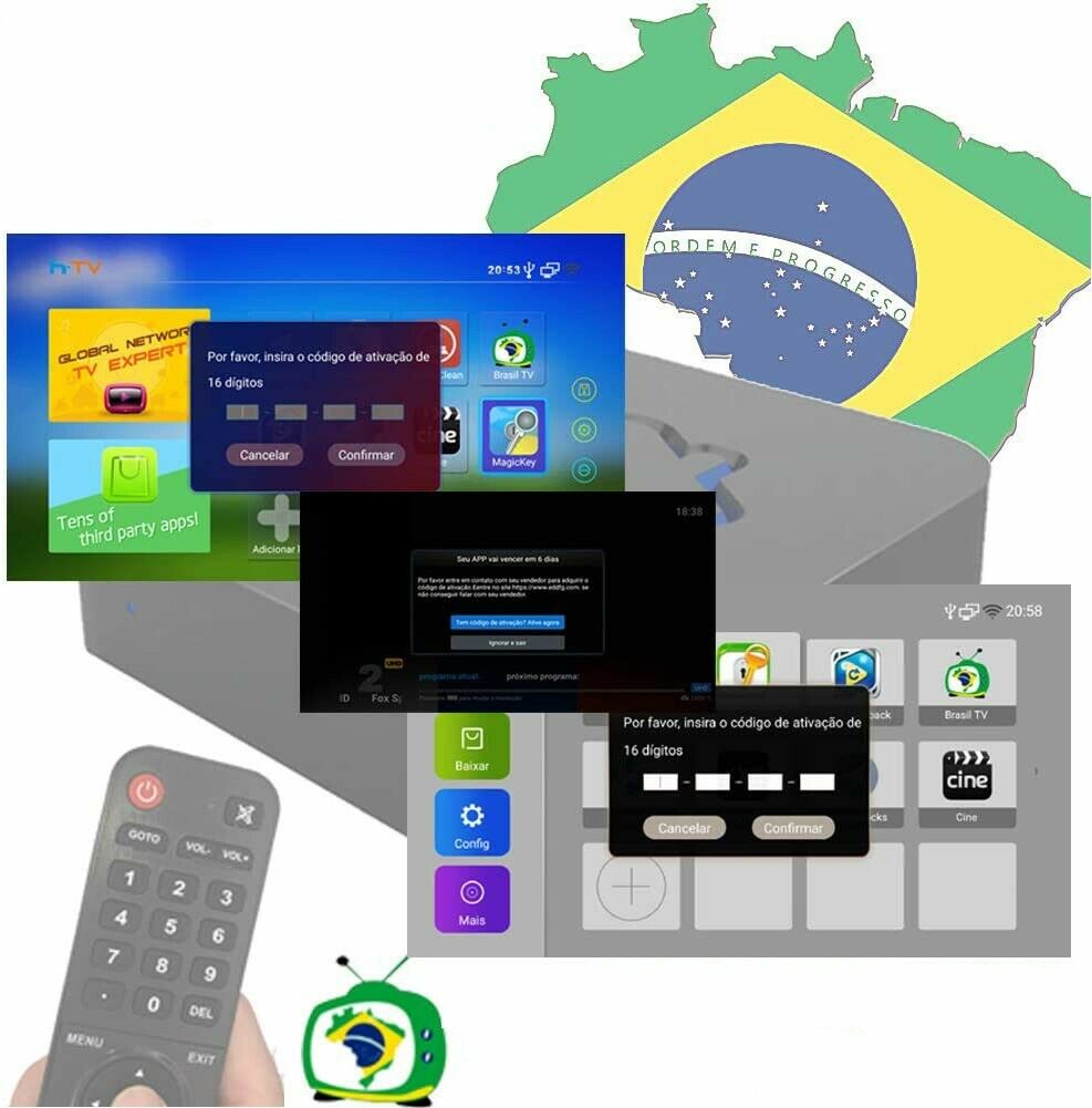 Brasil TV Renew 16 Digit Activation code for A1 A2 A3 HTV3 HTV5 HTV6 HTV7 HTV8