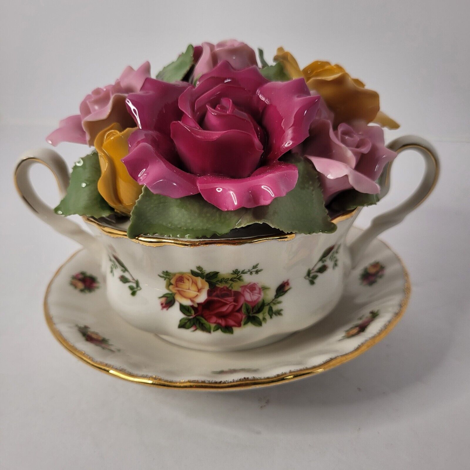 Royal Albert Old Country Roses Cup Of Soup Bouquet *LIMITED EDITION* See Details