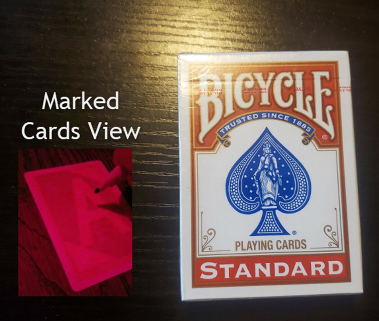 Infrared Bicycle marked cards Numbers and suite Luminous Ink - Poker - magic