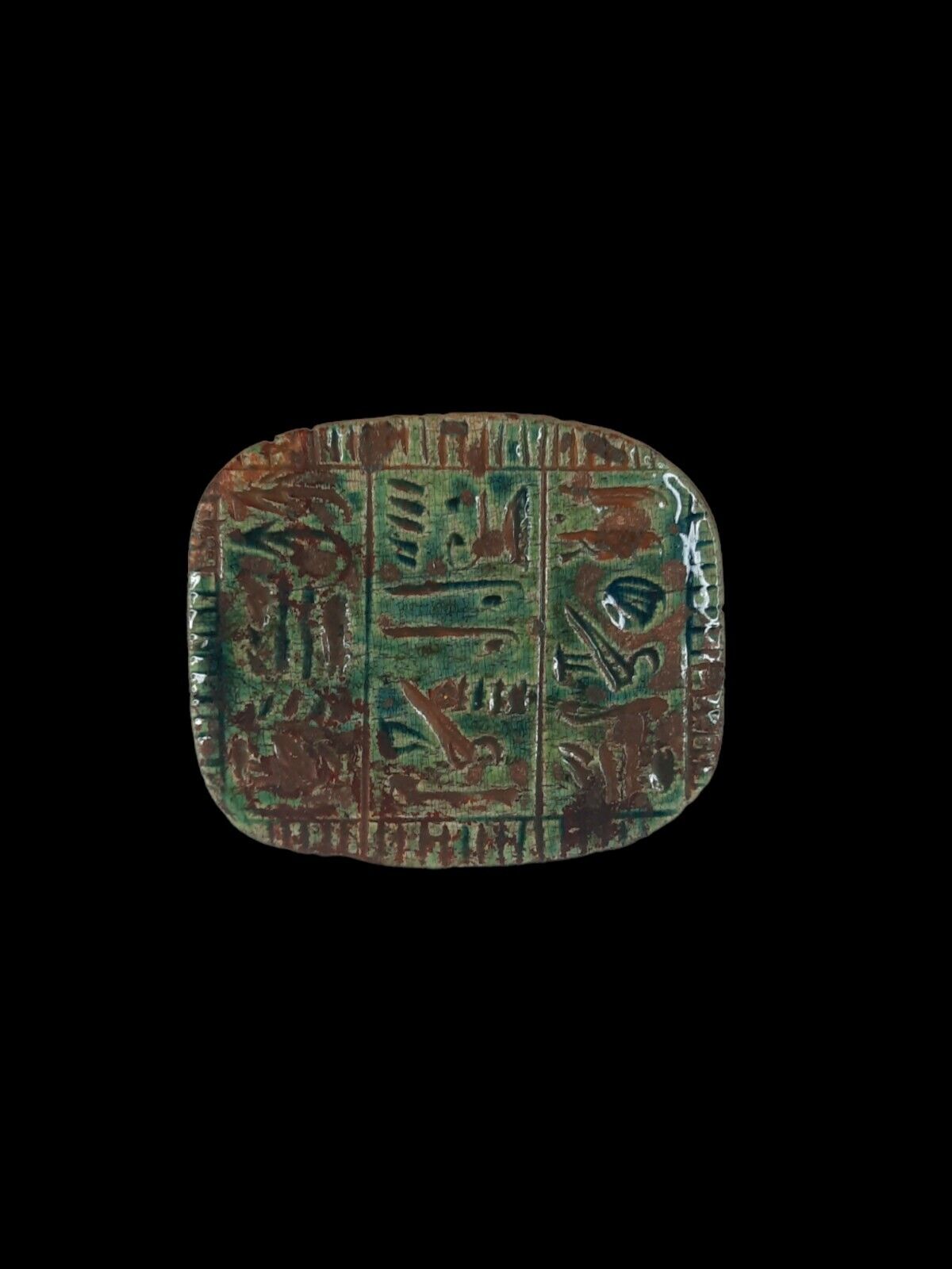 UNIQUE ANTIQUE ANCIENT EGYPTIAN Ring Good Luck Happy Life Magic Hieroglyphic