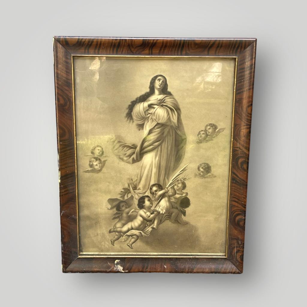 Framed Print Immaculate Conception of Los Venerables Bartolomé Esteban Murillo