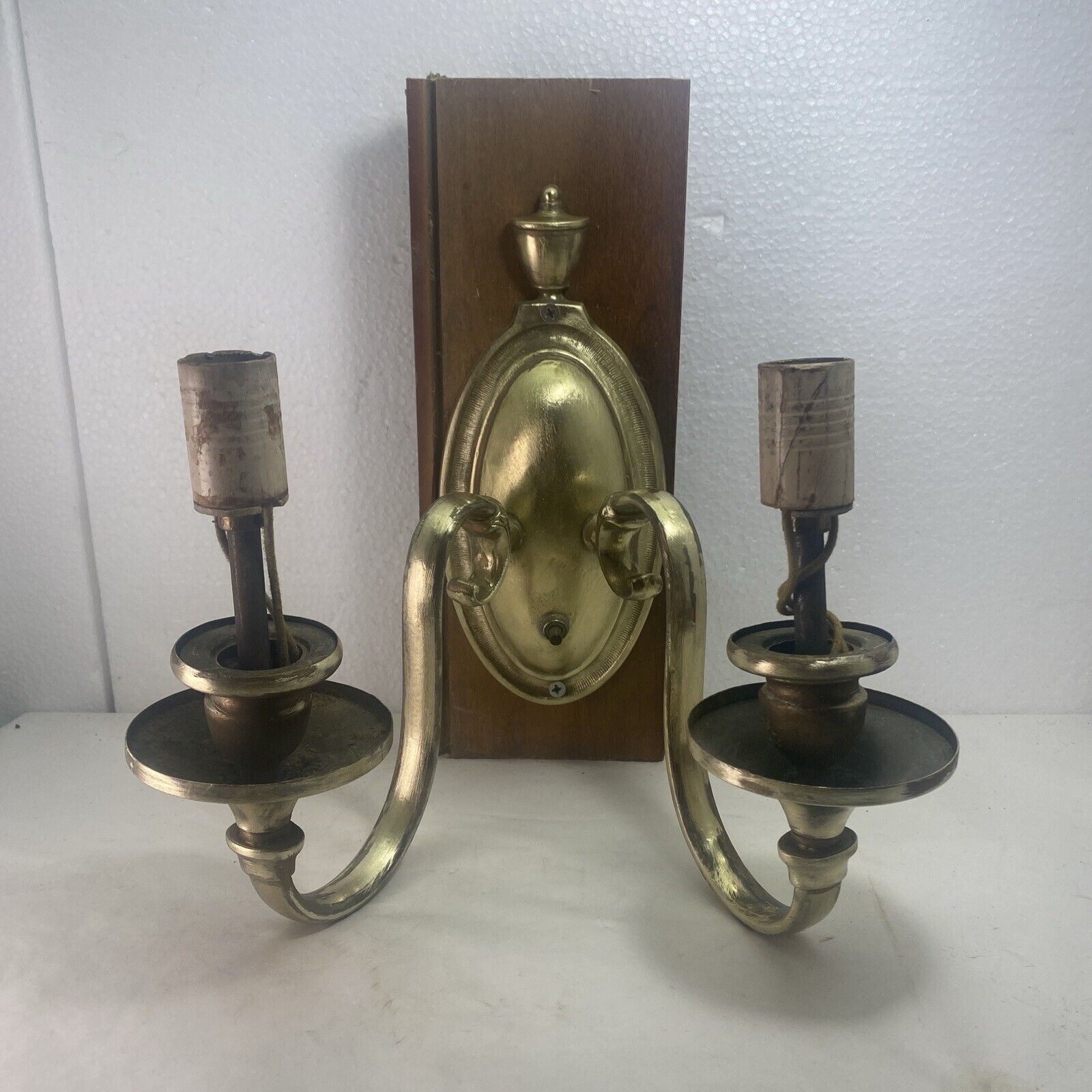 Oval Solid Brass Wall Mount Sconces Set Of 2 Wall Lamp Antique