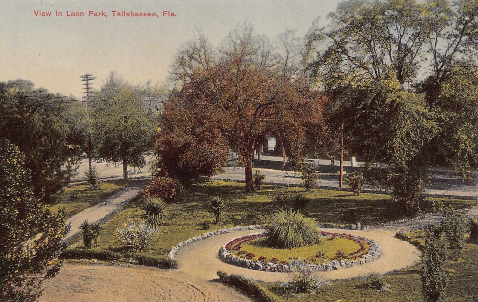 FL - 1900’s VERY RARE View in Leon Park in Tallahassee, FLA - Leon County