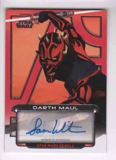 2017 Star Wars Galactic Files Reborn autograph Sam Witwer RED 1/1