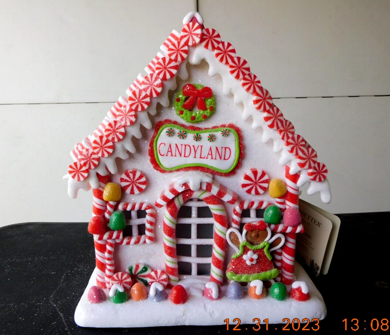 NWT Trimsetter Gingerbread House Light Up LED Candy Land Shop 10.8\
