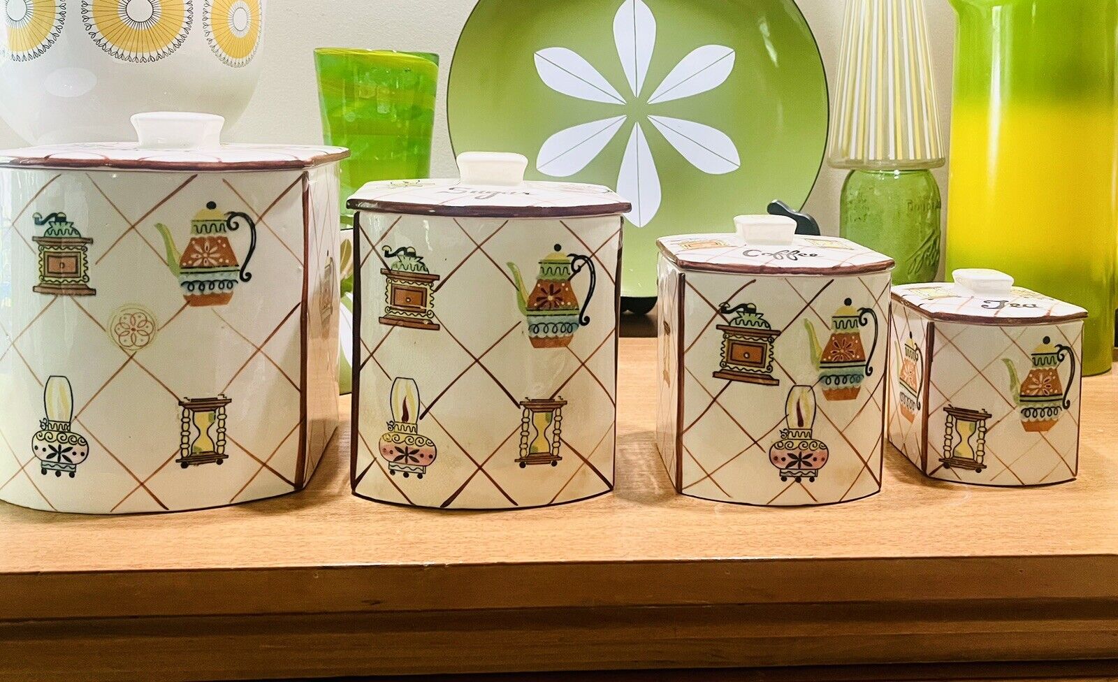 MCM Fred Roberts & Co. San Francisco Ceramic Canister - Set of 4