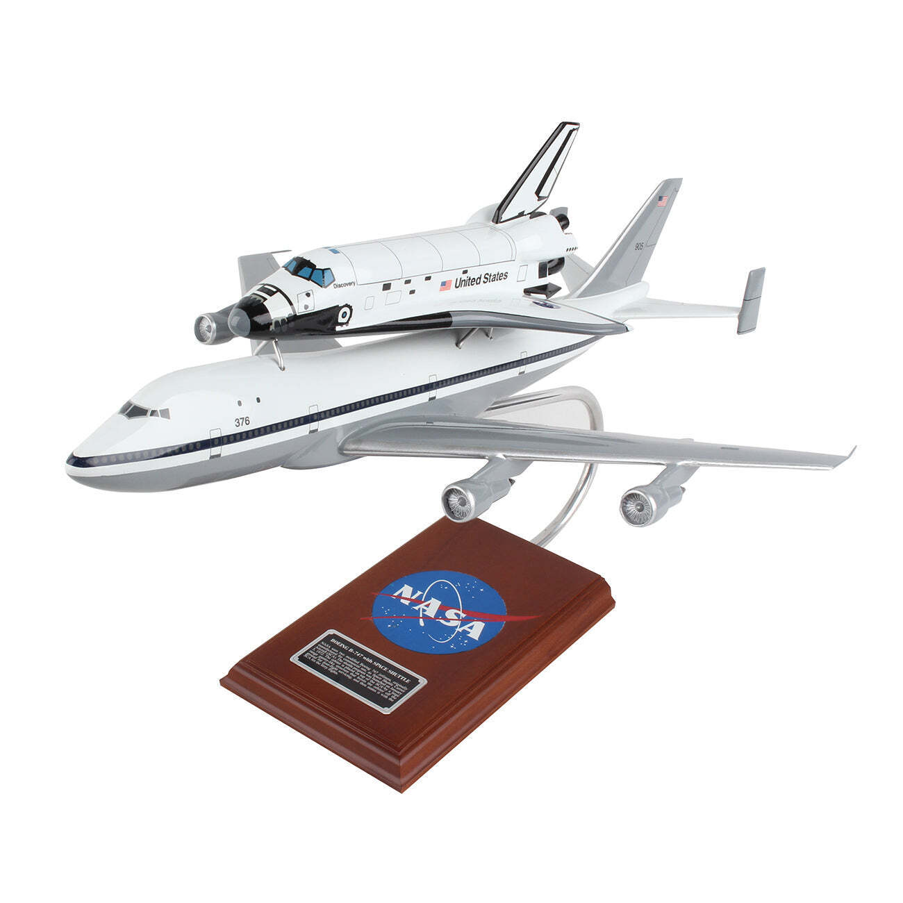 NASA Boeing 747 + Space Shuttle Discovery Desk Display Model 1/144 SC Airplane