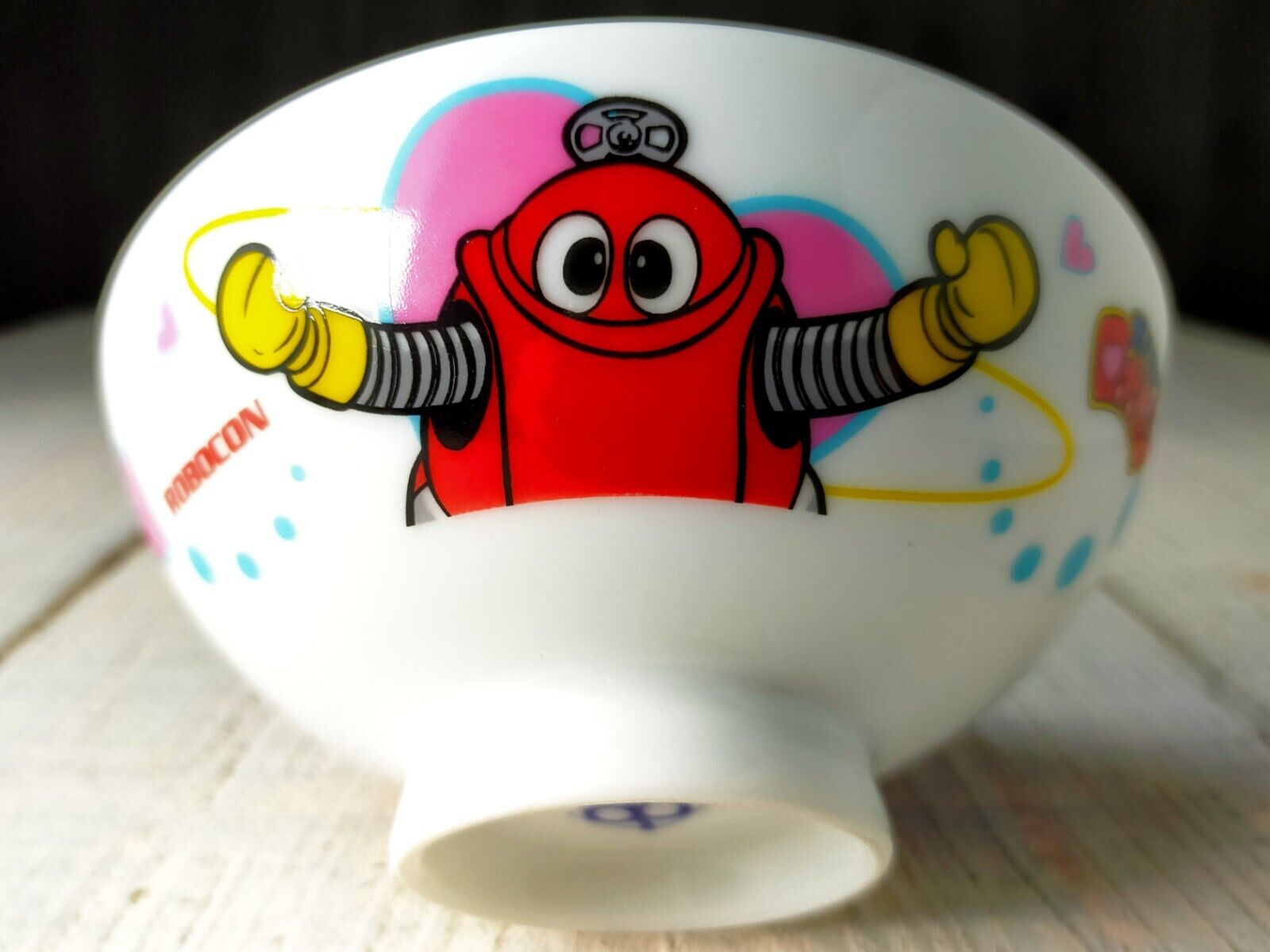 Vintage Rare Robocon Ceramics Rice Bowl For Kids 1990\'s Anime NEW Made in Japan