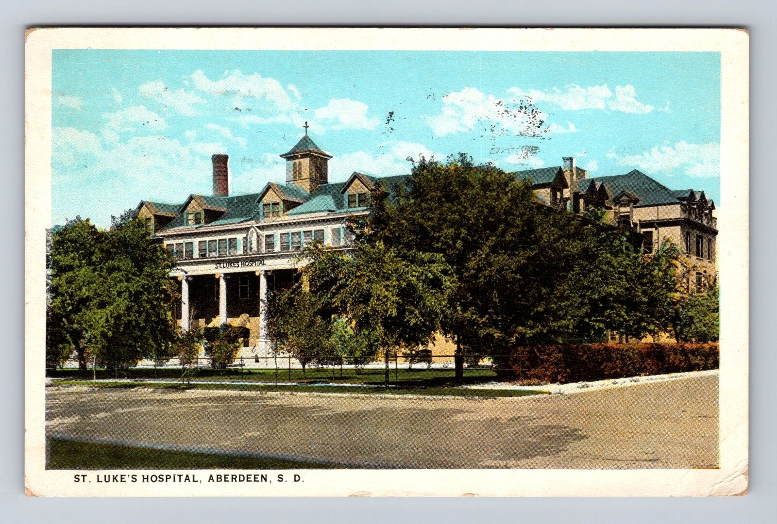Aberdeen SD-South Dakota, St Luke's Hospital, Antique Vintage Souvenir Postcard